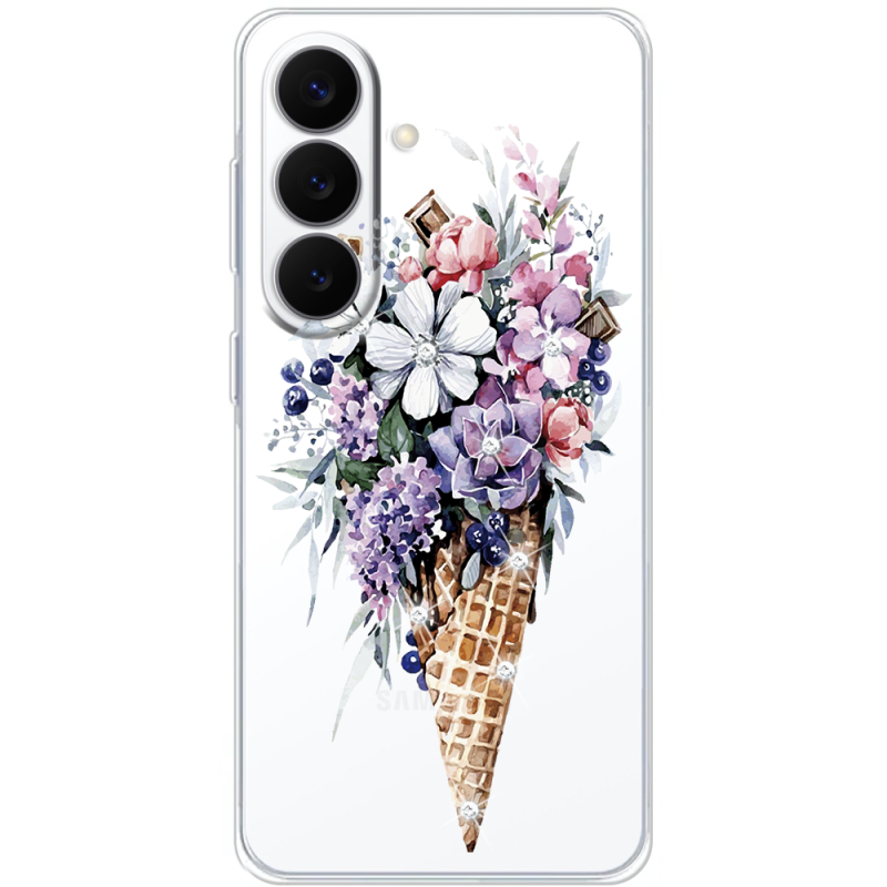 Чохол зі стразами Samsung Galaxy S26 Plus (S947) Ice Cream Flowers