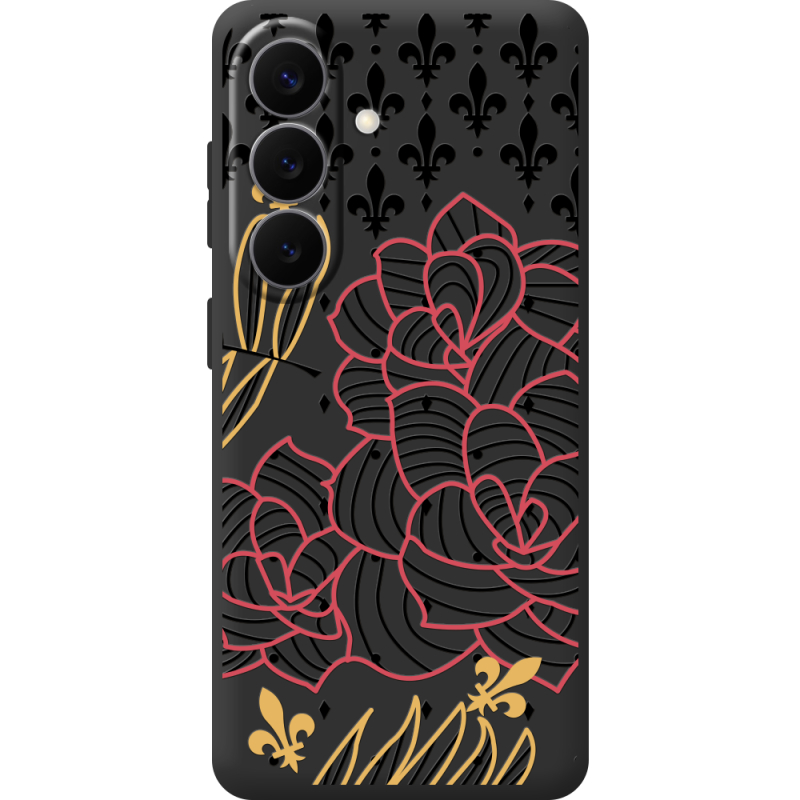 Черный чехол BoxFace Samsung Galaxy S26 Plus (S947) FranceFlowers