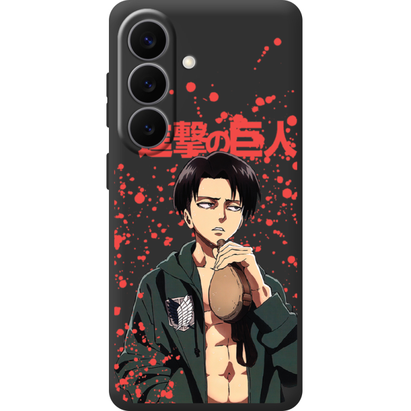 Черный чехол BoxFace Samsung Galaxy S26 Plus (S947) Атака Титанов Леви