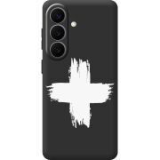 Черный чехол BoxFace Samsung Galaxy S26 Plus (S947) Білий хрест ЗСУ