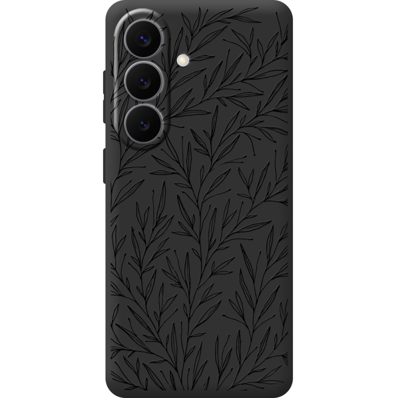 Черный чехол BoxFace Samsung Galaxy S26 Plus (S947) Leaves