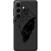 Черный чехол BoxFace Samsung Galaxy S26 Plus (S947) Wolf and Raven