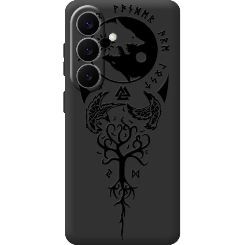 Черный чехол BoxFace Samsung Galaxy S26 Plus (S947) Hugin and Munin