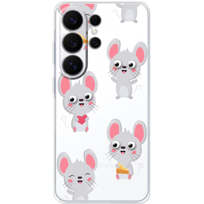 Прозорий чохол BoxFace Samsung Galaxy S26 Ultra (S948) с 3D-глазками Mouse