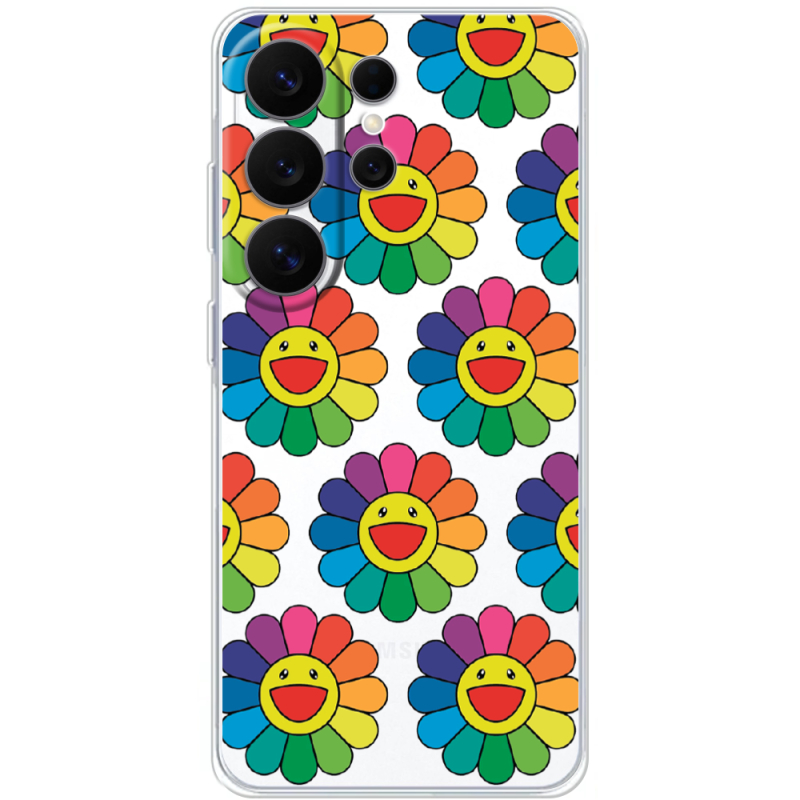 Прозорий чохол BoxFace Samsung Galaxy S26 Ultra (S948) Hippie Flowers