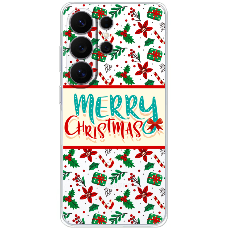 Прозорий чохол BoxFace Samsung Galaxy S26 Ultra (S948) Vintage Christmas Pattern