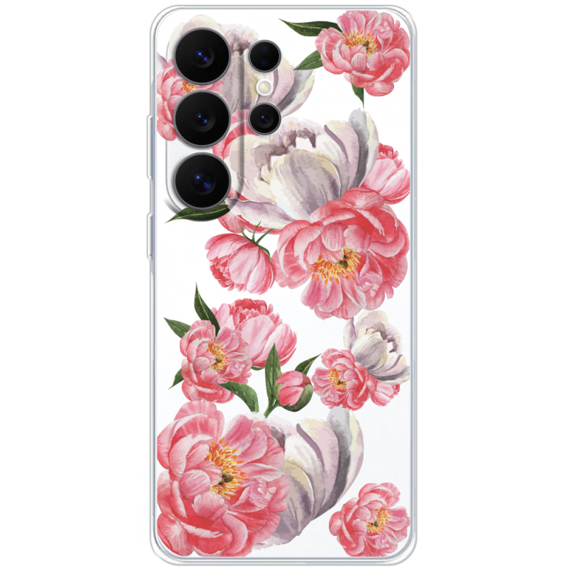 Прозорий чохол BoxFace Samsung Galaxy S26 Ultra (S948) Peony Watercolor Style