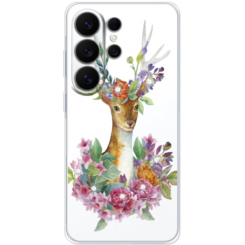 Чохол зі стразами Samsung Galaxy S26 Ultra (S948) Deer with flowers