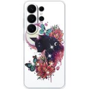 Чохол зі стразами Samsung Galaxy S26 Ultra (S948) Cat in Flowers