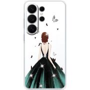 Чохол зі стразами Samsung Galaxy S26 Ultra (S948) Girl in the green dress