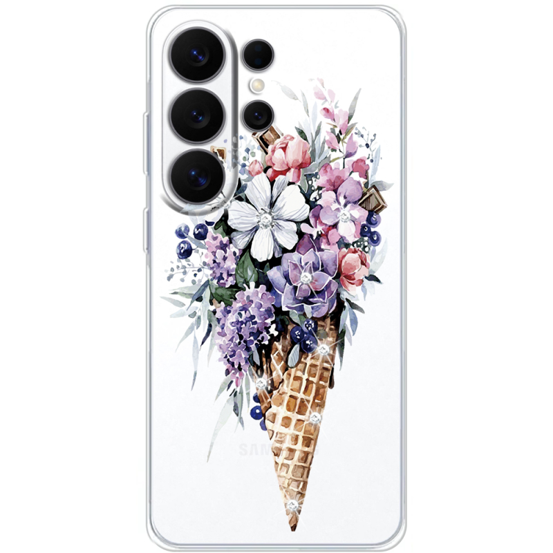 Чохол зі стразами Samsung Galaxy S26 Ultra (S948) Ice Cream Flowers