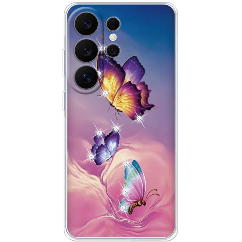 Чохол зі стразами Samsung Galaxy S26 Ultra (S948) Butterflies
