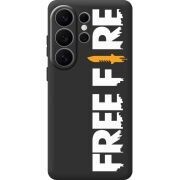 Чорний чохол BoxFace Samsung Galaxy S26 Ultra (S948) Free Fire White Logo