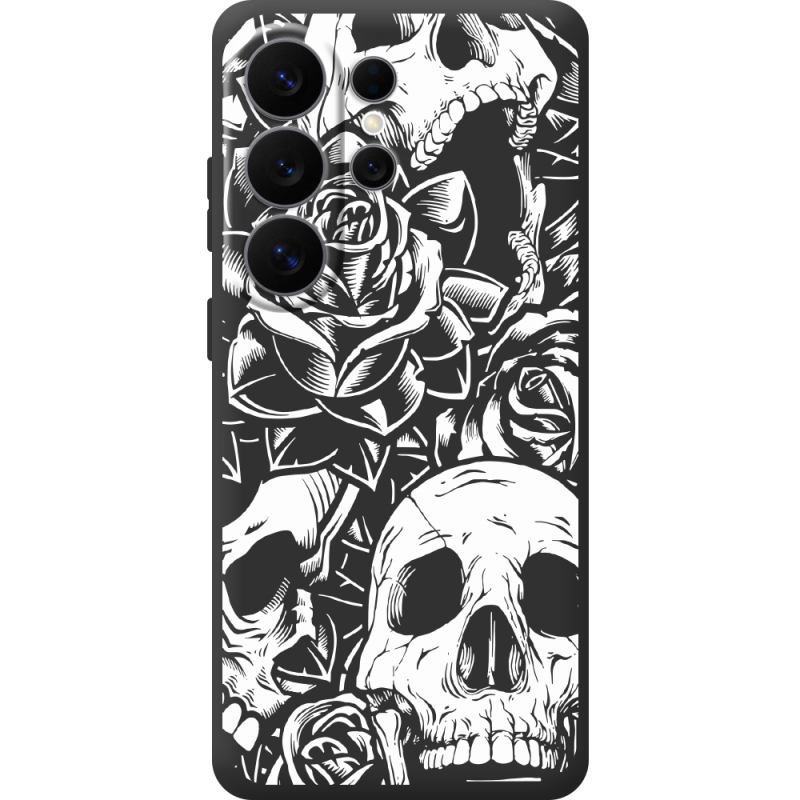 Чорний чохол BoxFace Samsung Galaxy S26 Ultra (S948) Skull and Roses