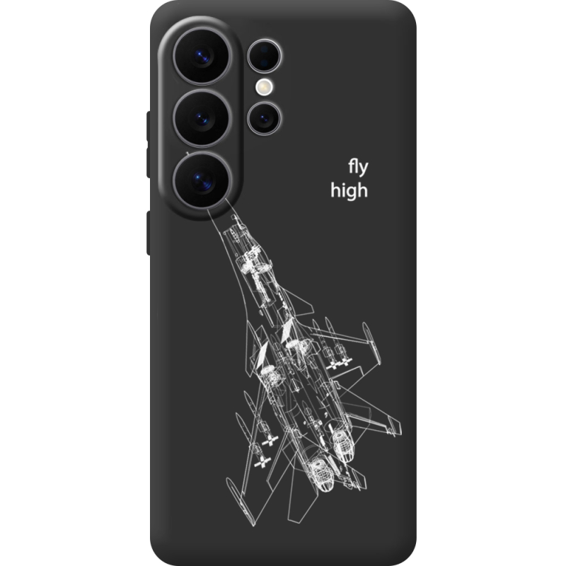Чорний чохол BoxFace Samsung Galaxy S26 Ultra (S948) Військовий літак