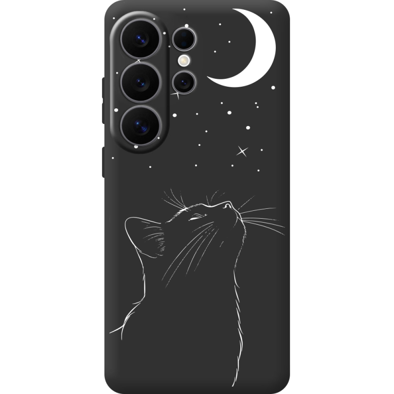 Чорний чохол BoxFace Samsung Galaxy S26 Ultra (S948) Місячний кіт