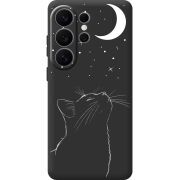 Чорний чохол BoxFace Samsung Galaxy S26 Ultra (S948) Місячний кіт