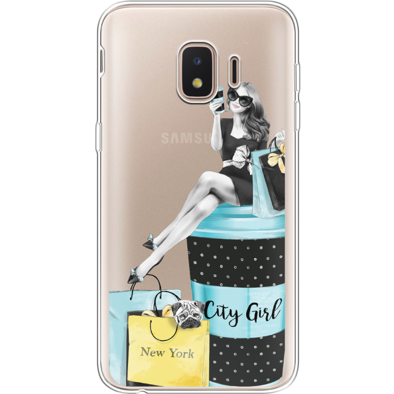 Прозрачный чехол Uprint Samsung J260 Galaxy J2 Core City Girl
