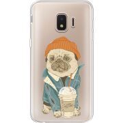 Прозрачный чехол Uprint Samsung J260 Galaxy J2 Core Dog Coffeeman