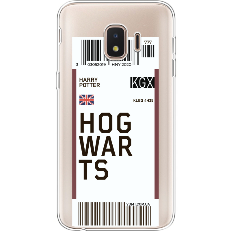 Прозрачный чехол Uprint Samsung J260 Galaxy J2 Core Ticket Hogwarts