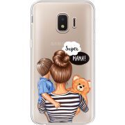 Прозрачный чехол Uprint Samsung J260 Galaxy J2 Core Super Mama and Son