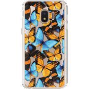 Прозрачный чехол Uprint Samsung J260 Galaxy J2 Core Butterfly Morpho