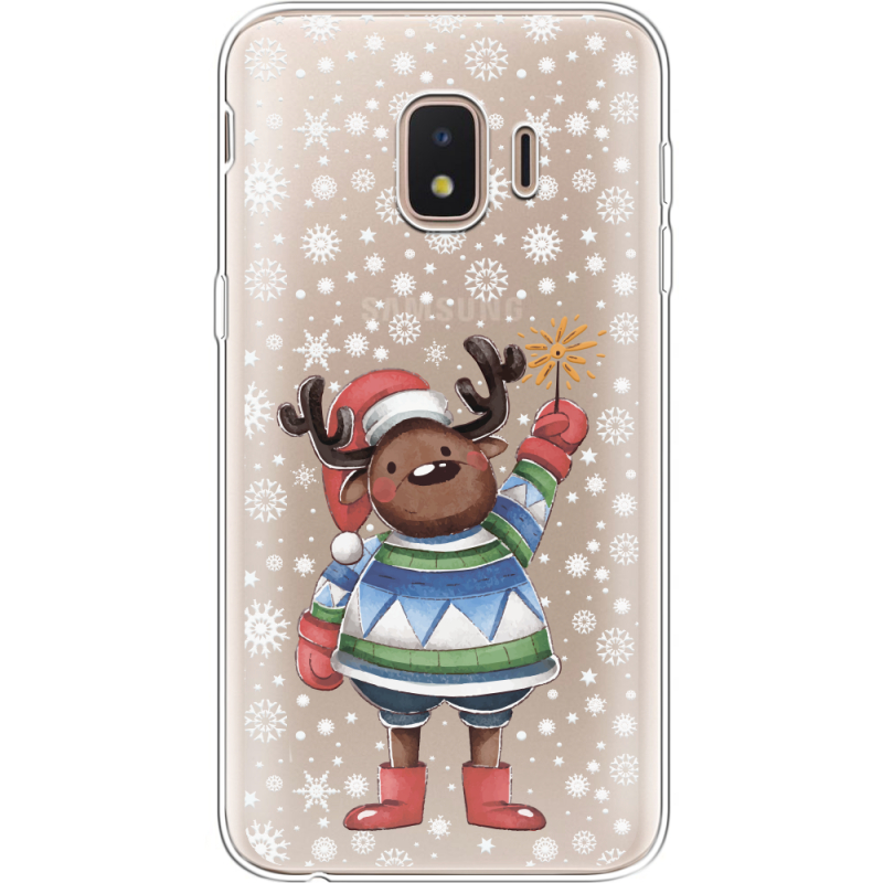 Прозрачный чехол Uprint Samsung J260 Galaxy J2 Core Christmas Deer with Snow