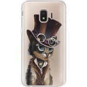 Прозрачный чехол Uprint Samsung J260 Galaxy J2 Core Steampunk Cat