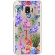 Прозрачный чехол Uprint Samsung J260 Galaxy J2 Core Flamingo