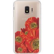 Прозрачный чехол Uprint Samsung J260 Galaxy J2 Core Red Poppies