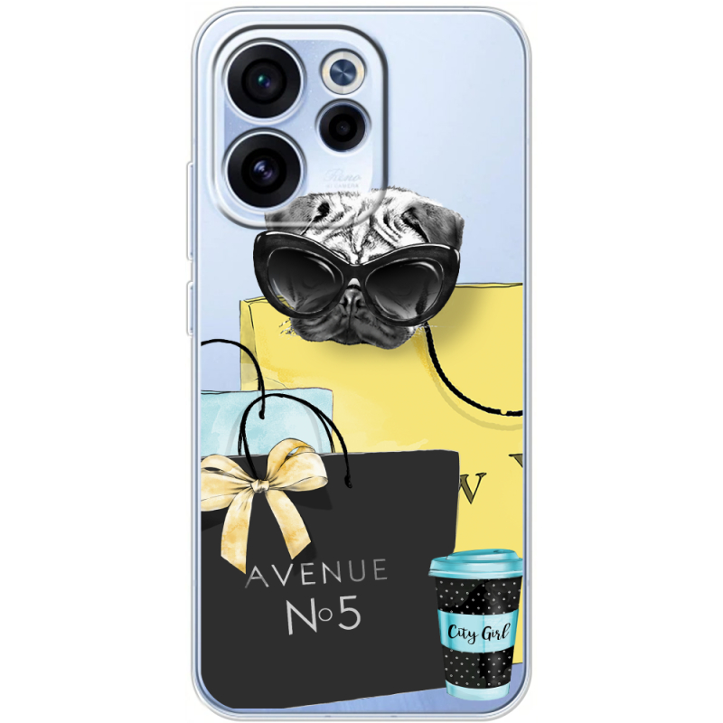 Прозорий чохол BoxFace OPPO Reno 15 F Fashion Pug