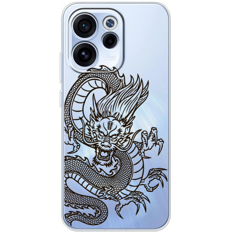 Прозорий чохол BoxFace OPPO Reno 15 F Chinese Dragon