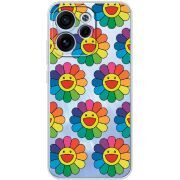Прозорий чохол BoxFace OPPO Reno 15 F Hippie Flowers