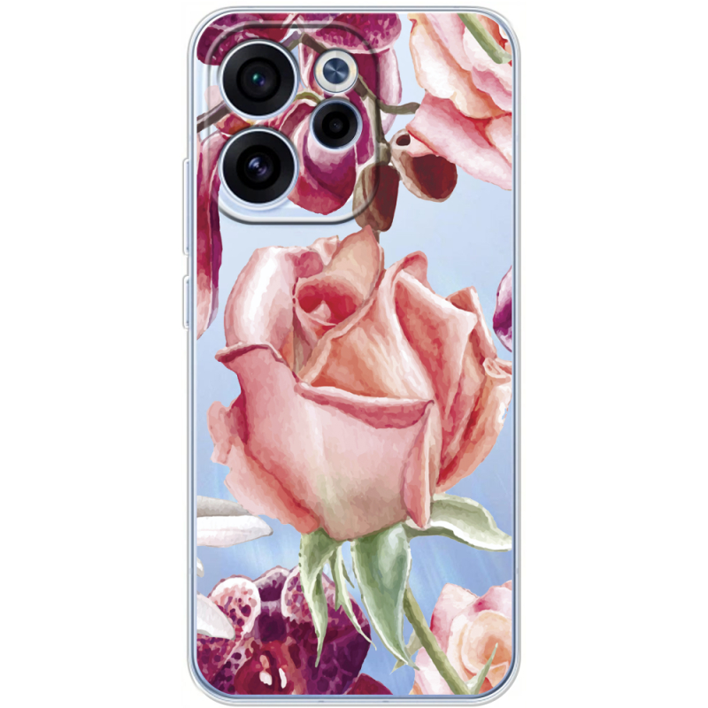 Прозорий чохол BoxFace OPPO Reno 15 F Rose