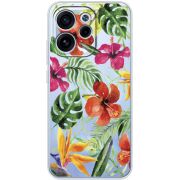 Прозорий чохол BoxFace OPPO Reno 15 F Tropical Flowers