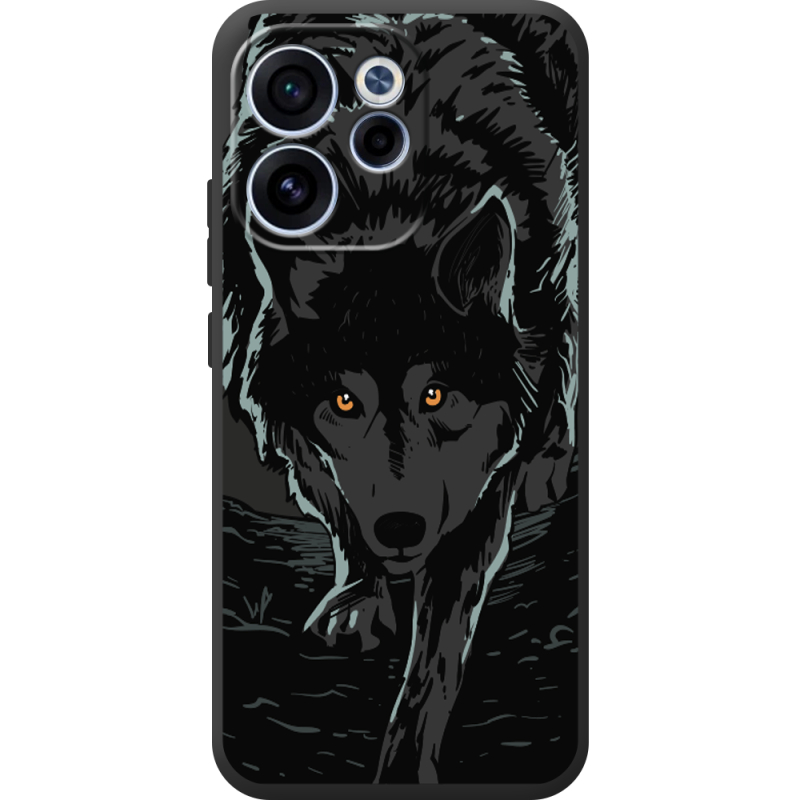 Чорний чохол BoxFace OPPO Reno 15 F Wolf