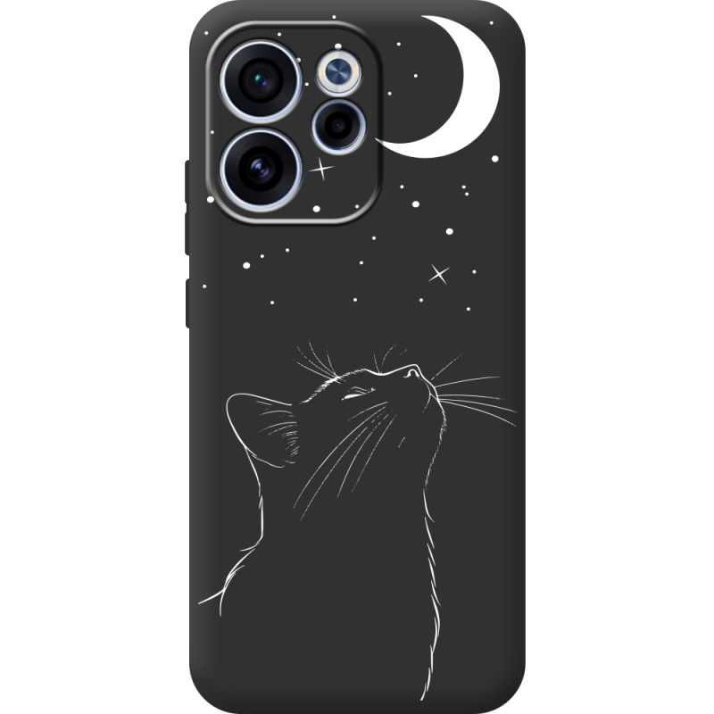 Чорний чохол BoxFace OPPO Reno 15 F Місячний кіт