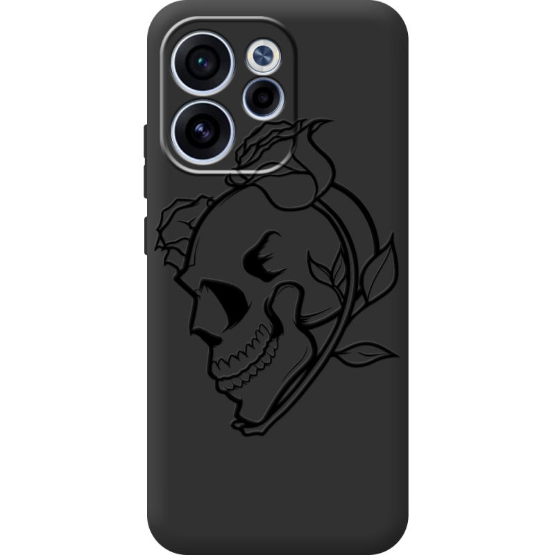Чорний чохол BoxFace OPPO Reno 15 F Skull and Roses