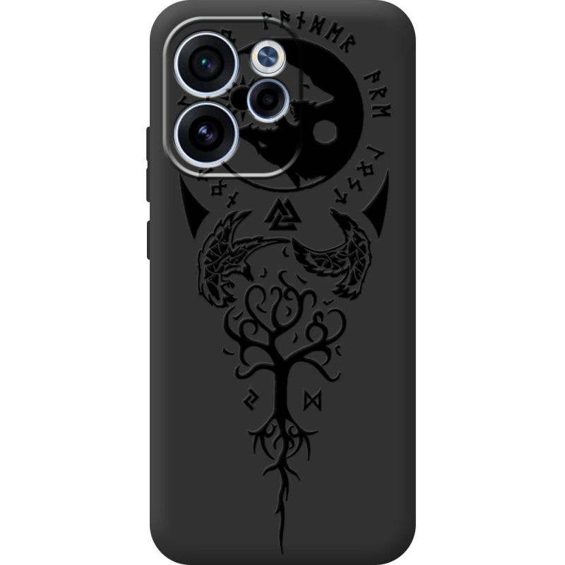 Чорний чохол BoxFace OPPO Reno 15 F Hugin and Munin