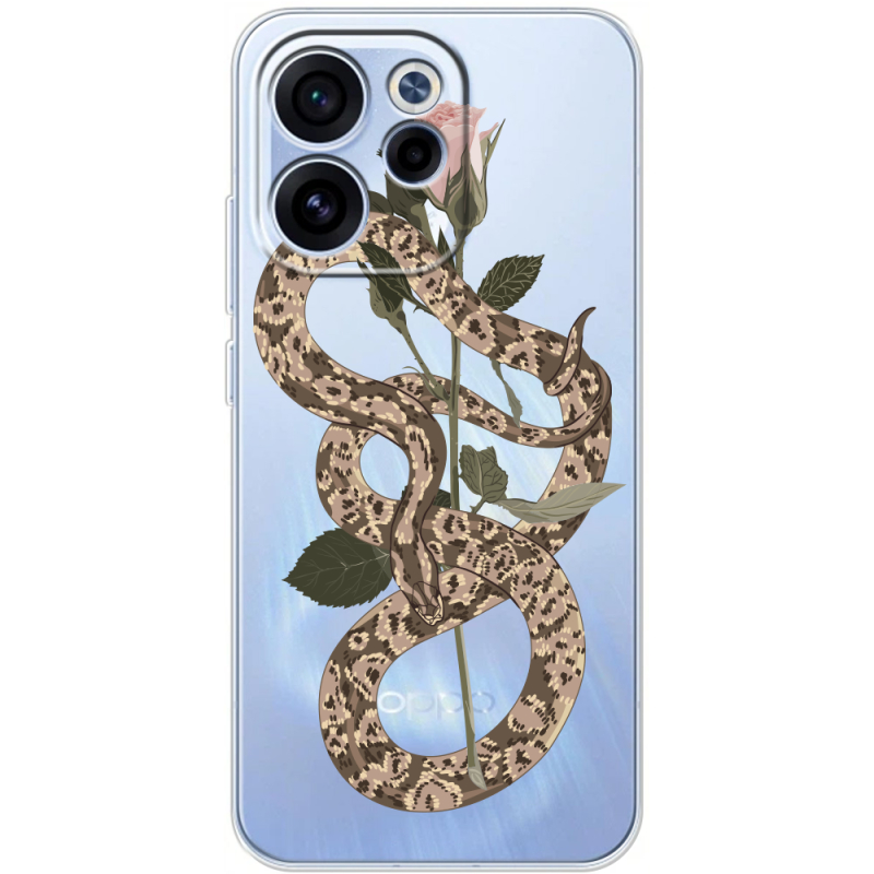 Прозорий чохол BoxFace OPPO Reno 15 FS Glamor Snake