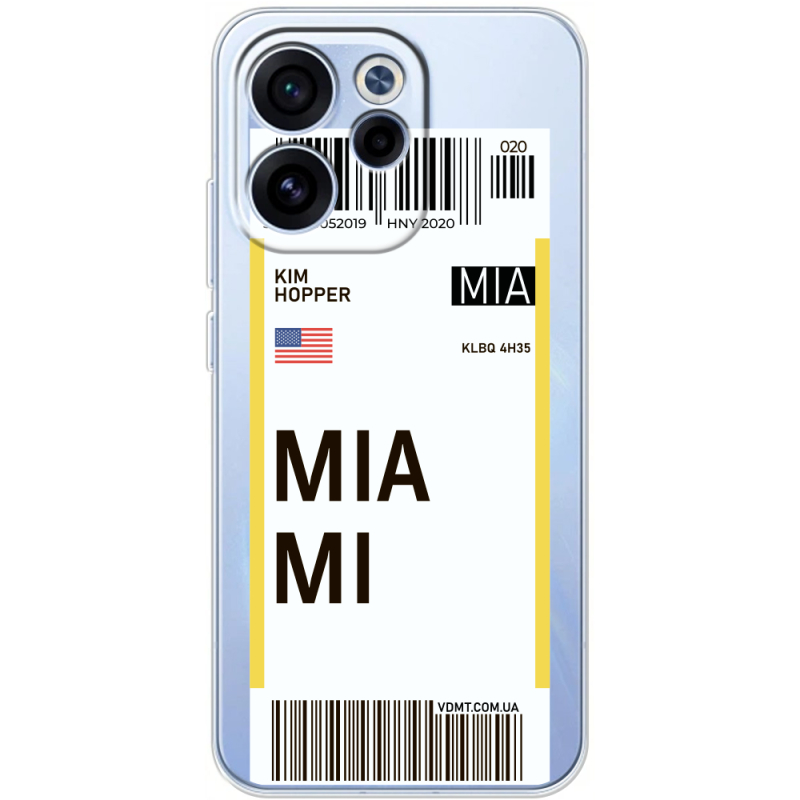 Прозорий чохол BoxFace OPPO Reno 15 FS Ticket Miami