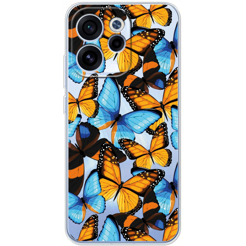 Прозорий чохол BoxFace OPPO Reno 15 FS Butterfly Morpho