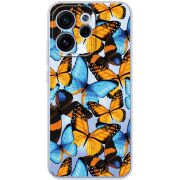 Прозорий чохол BoxFace OPPO Reno 15 FS Butterfly Morpho