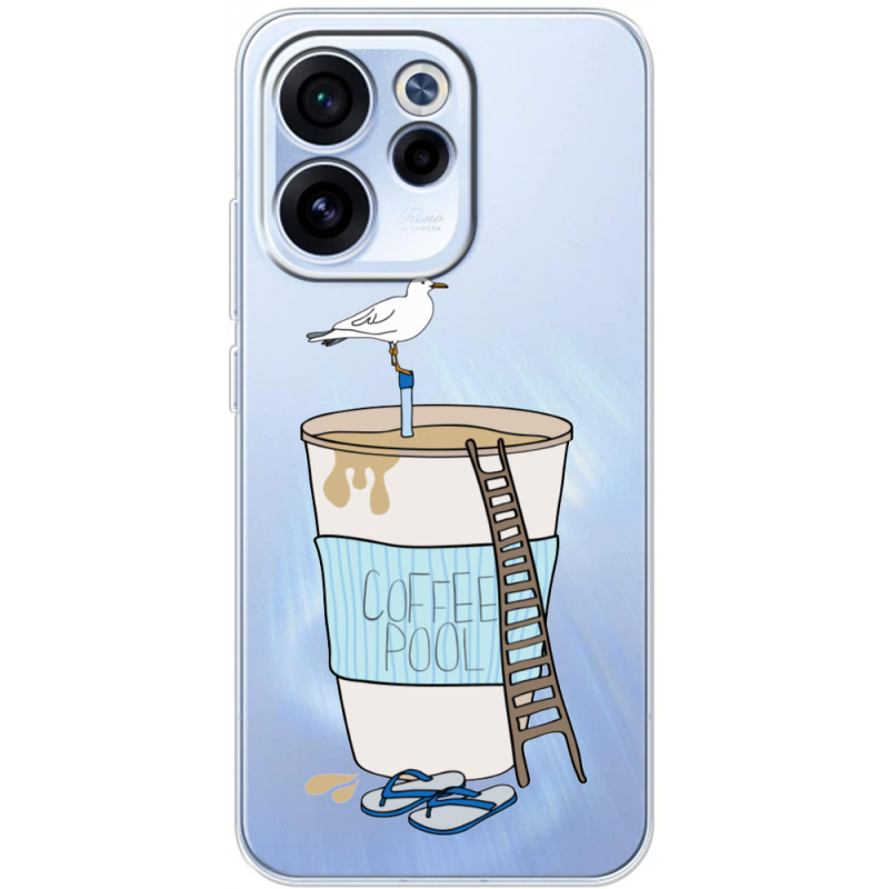 Прозорий чохол BoxFace OPPO Reno 15 FS Segull in Cofee Pool