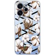 Прозорий чохол BoxFace OPPO Reno 15 FS Cotton flowers
