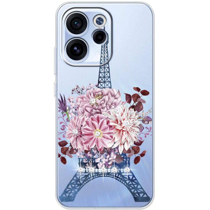 Чохол зі стразами OPPO Reno 15 FS Eiffel Tower