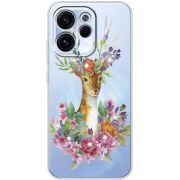 Чохол зі стразами OPPO Reno 15 FS Deer with flowers