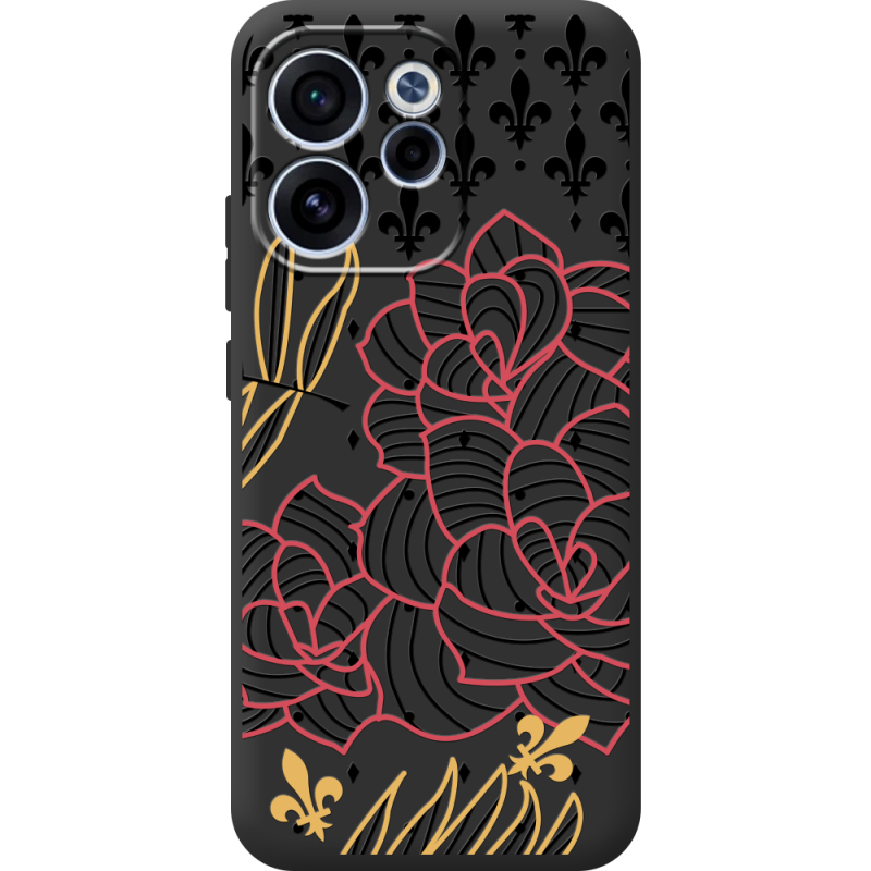 Чорний чохол BoxFace OPPO Reno 15 FS FranceFlowers