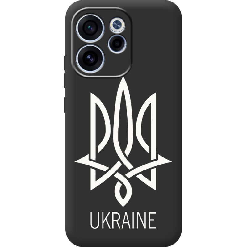 Чорний чохол BoxFace OPPO Reno 15 FS Тризуб монограмма ukraine