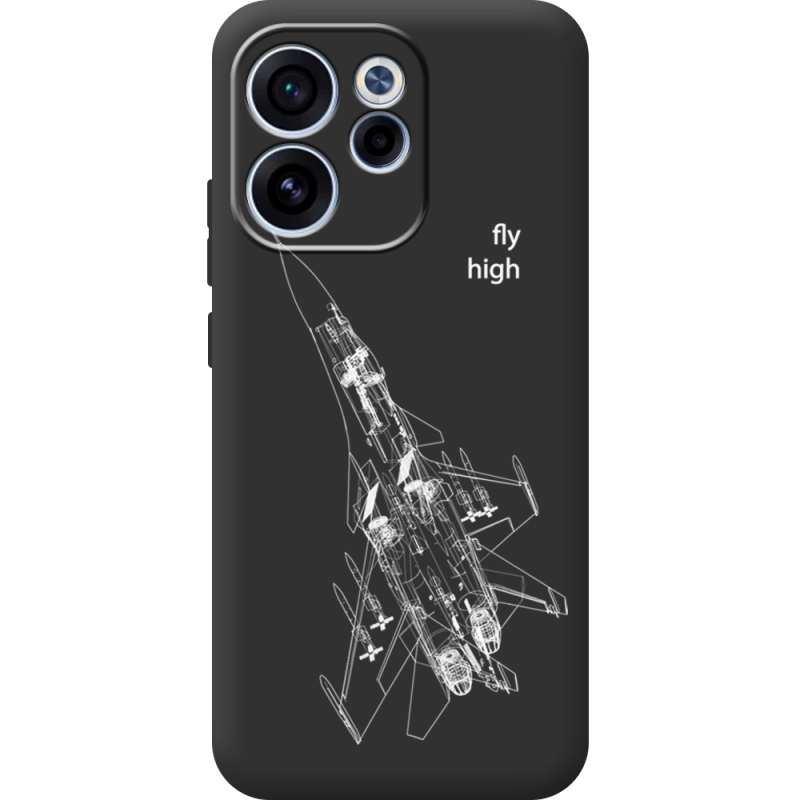 Чорний чохол BoxFace OPPO Reno 15 FS Військовий літак